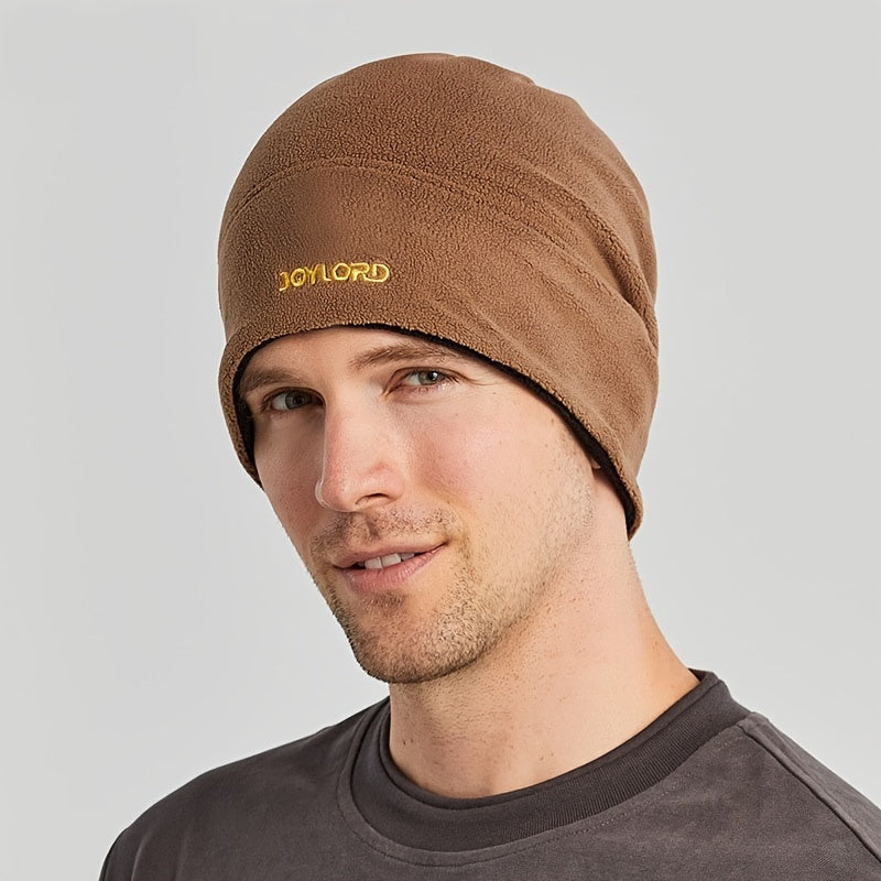 Men's Double Bread Cap with Fleece Scarf