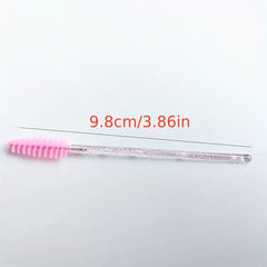 10pcs Mascara Brush Tube Set Lash Wand In A Rabbit Ears Crystal Tube