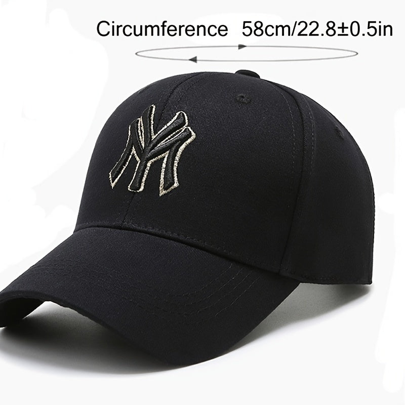 Unisex Embroidered Baseball Cap for Autumn/Winter