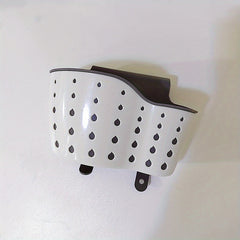 Adjustable Double Layer Sponge Holder with Drain Basket for Kitchen Sink