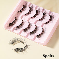 Cat Eyes 3D Faux Mink False Eyelashes Natural Fluffy Winged Extension