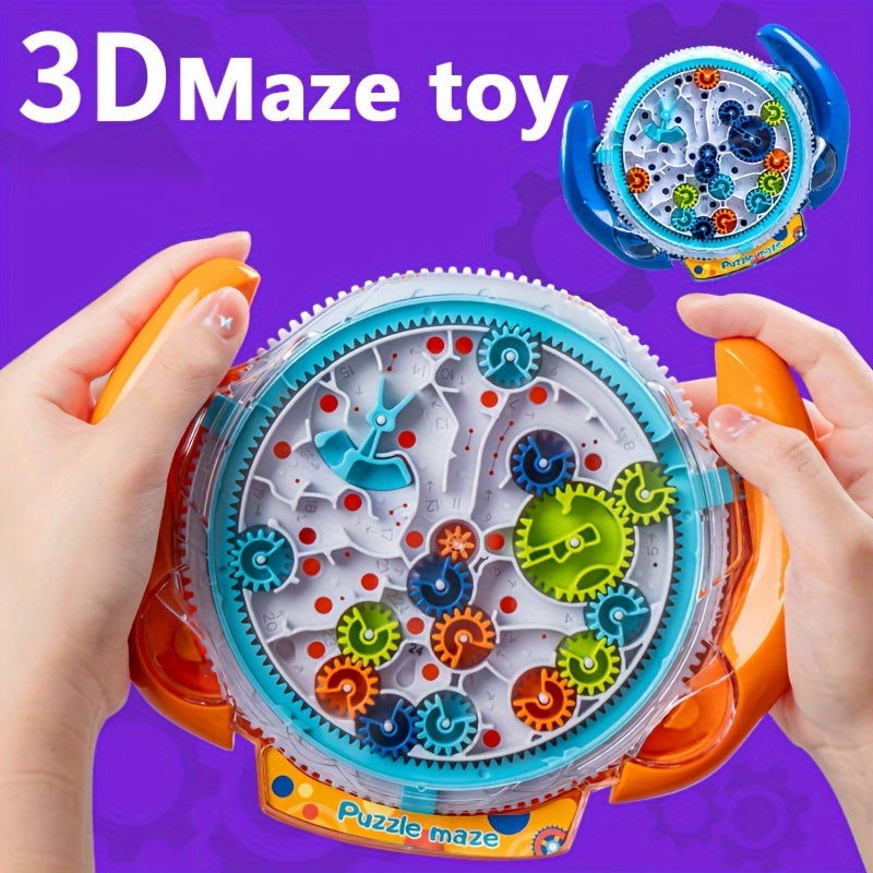 Multiplayer Maze Challenge Puzzle Gear & Balance Game in Orange