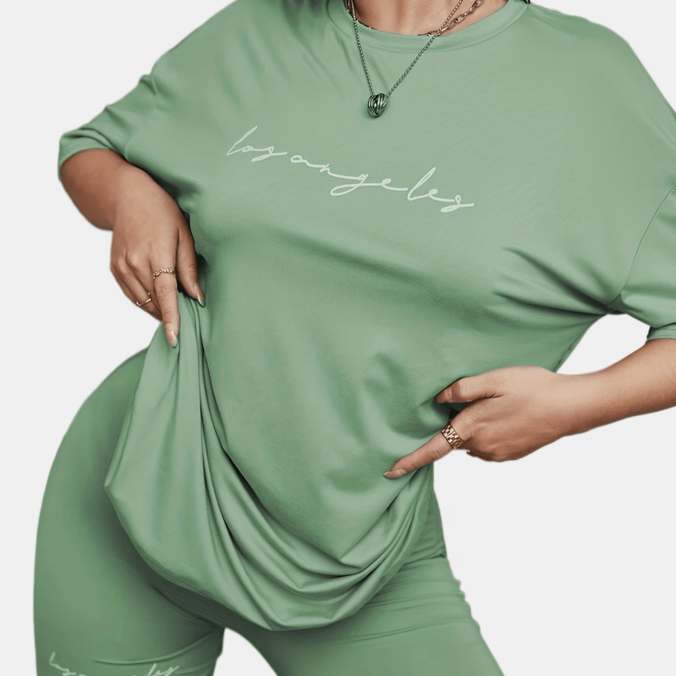 Casual Letter Print Two piece Set T shirt & Shorts Outfits Women's Clothing