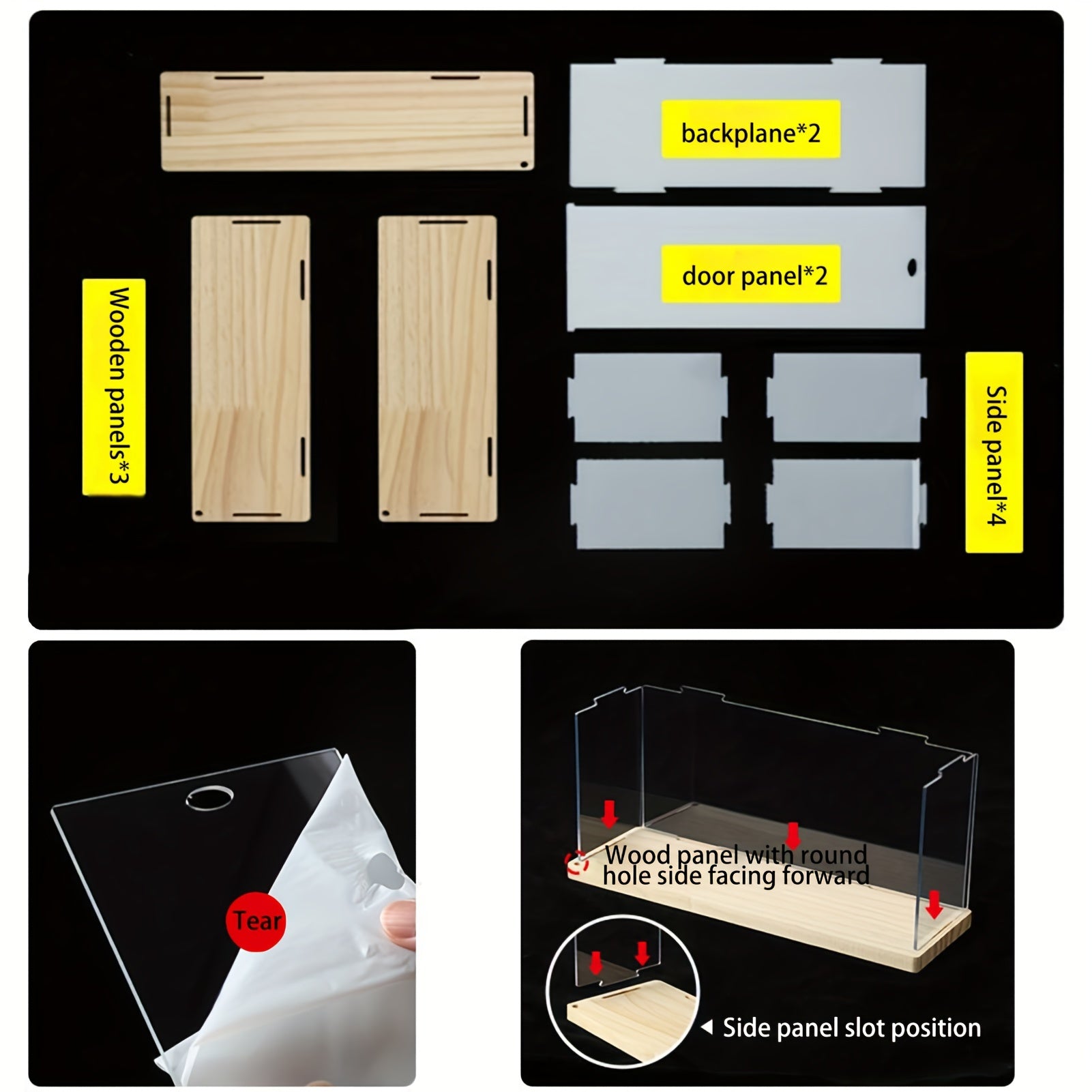 1pc Hand Storage Box Building Blocks Display Box Transparent Dustproof