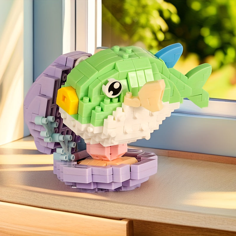 Ocean Fish Building Blocks DIY Educational Toy for Valentine's Day