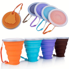 Silicone Folding Water Bottle Portable 180ml 320ml Outdoor Travel