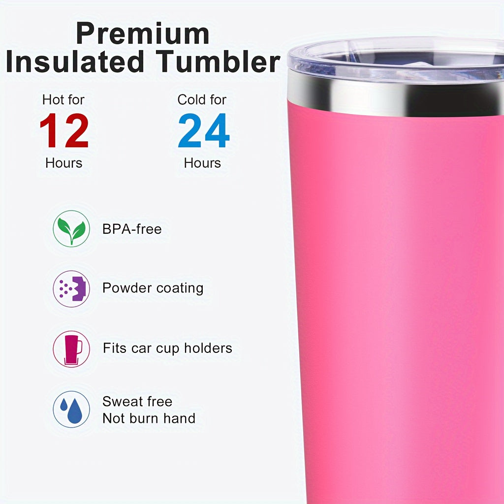 Mollcity 24oz Coffee Tumbler Insulated Mug Double Wall 304 Stainless Steel