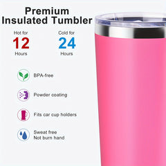 Mollcity 24oz Coffee Tumbler Insulated Mug Double Wall 304 Stainless Steel