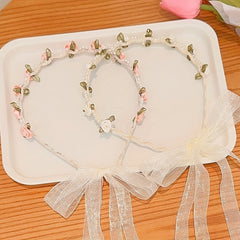 Faux Pearl Flower Princess Headband Hair Accessories for Girls