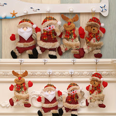 Christmas Pendant Decoration for Tree, Santa Claus Reindeer Snowman Bear