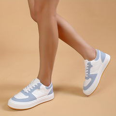 Women's Colorblock Sneakers Low Top Lace Up Shoes