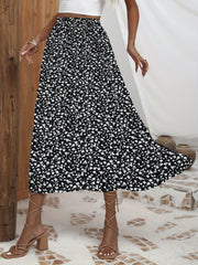 Floral Print Elastic Waist Casual Skirt for Women