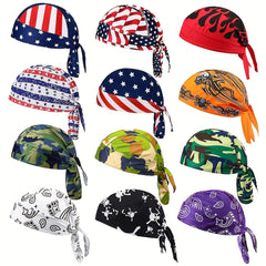 American Flag Skull Cap Pirate Hat Sweat Absorption Quick drying