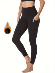 High Waist Fleece Lined Yoga Workout Pants