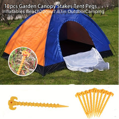 10pcs Plastic Tent Stakes for Camping and Outdoor Adventures