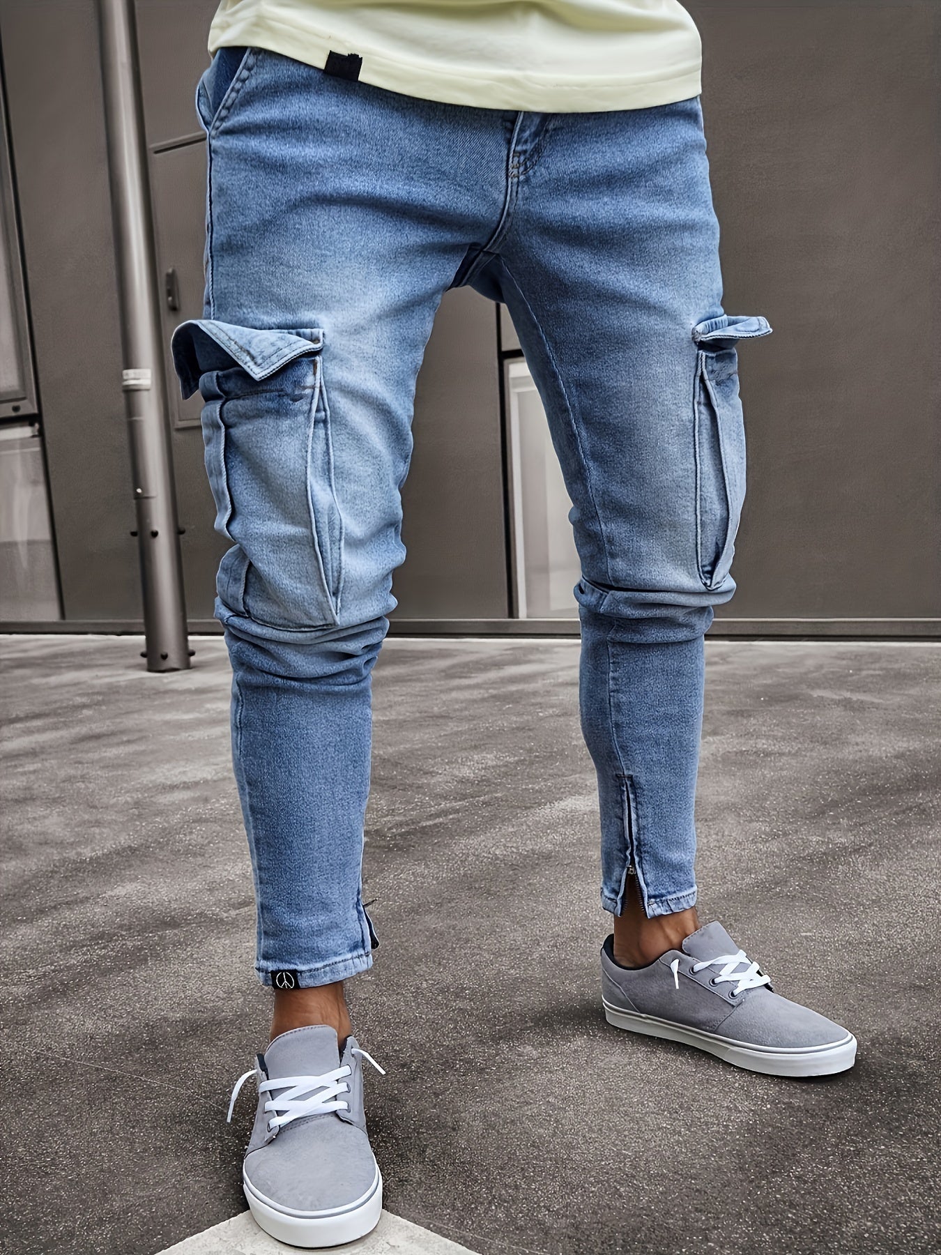 Men's Skinny Cotton Denim Pants Jeans