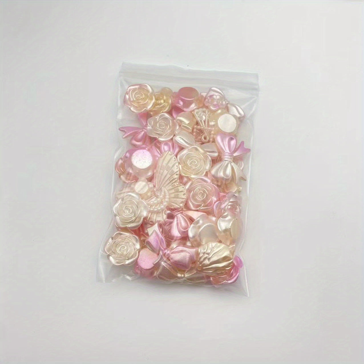 50g Colorful Butterfly Beads Loose Spaced Beads Jewelry Making DIY
