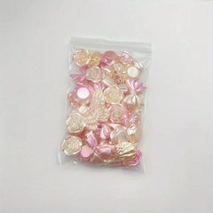 50g Colorful Butterfly Beads Loose Spaced Beads Jewelry Making DIY