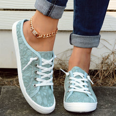 Women's Sea Lace Flower Mules Sneakers Lightweight Casual Shoes