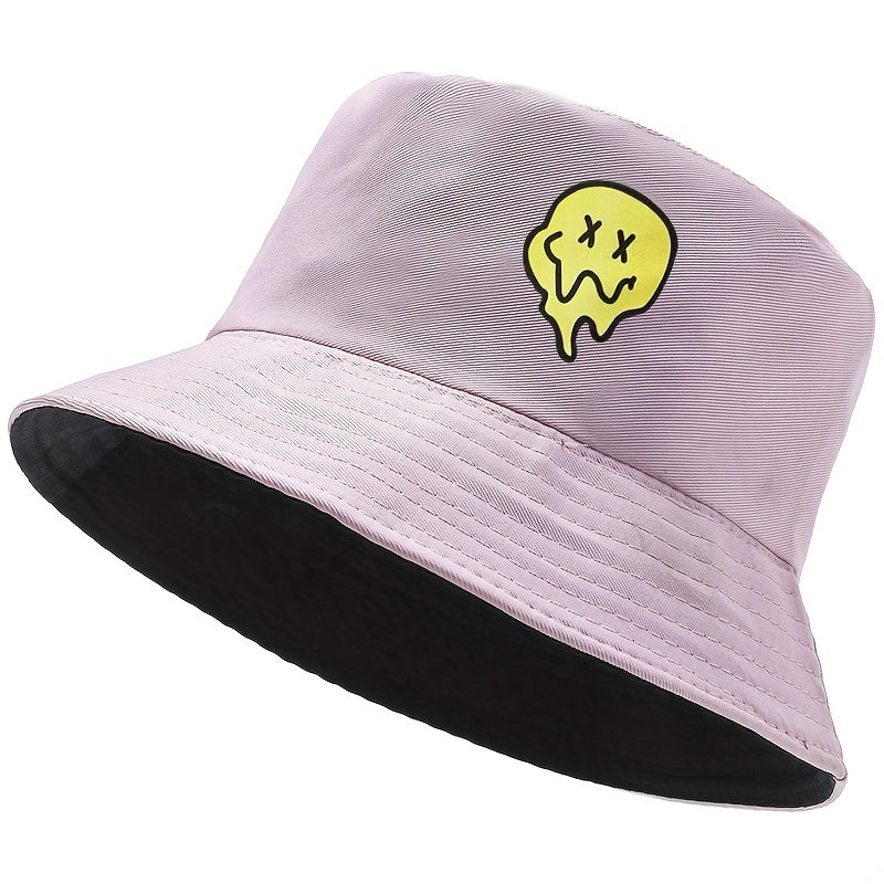 Printed Reversible Sunscreen Bucket Hat for Outdoor Activities
