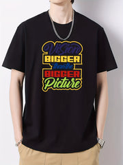 Men's Cotton Graphic Crew Neck Active T shirt Casual Comfy Tees