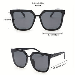 3 Pairs Square Sunglasses for Women Men Gradient UV400