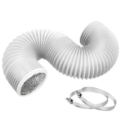 Flexible Insulated Dryer Vent Hose 4 Inch 8ft with Clamps