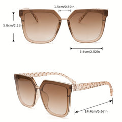 3 Pairs Square Sunglasses for Women Men Gradient UV400
