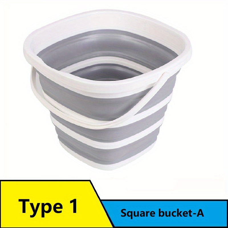 Collapsible Silicone Bucket 10L Capacity for Car Wash Fishing Camping