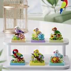 Parrot Building Blocks Ornament Decorative Holiday Gift