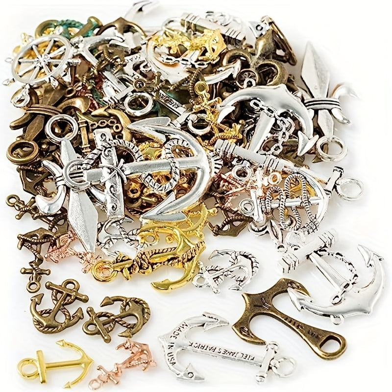 DIY Retro Zinc Alloy Jewelry Accessories Anchors Rudder Pendants
