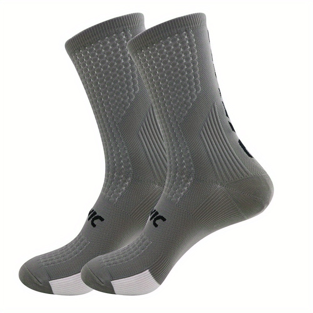Breathable Mid-calf Socks for Outdoor Running Cycling