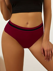 Colorblock Trim Briefs Stretchy Intimates Panties