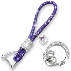 Crystal Bracelet Keychain Purse Bag Backpack Car Charm