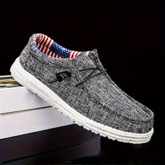 Men's Canvas Slip On Sneakers Breathable Non-slip Shoes