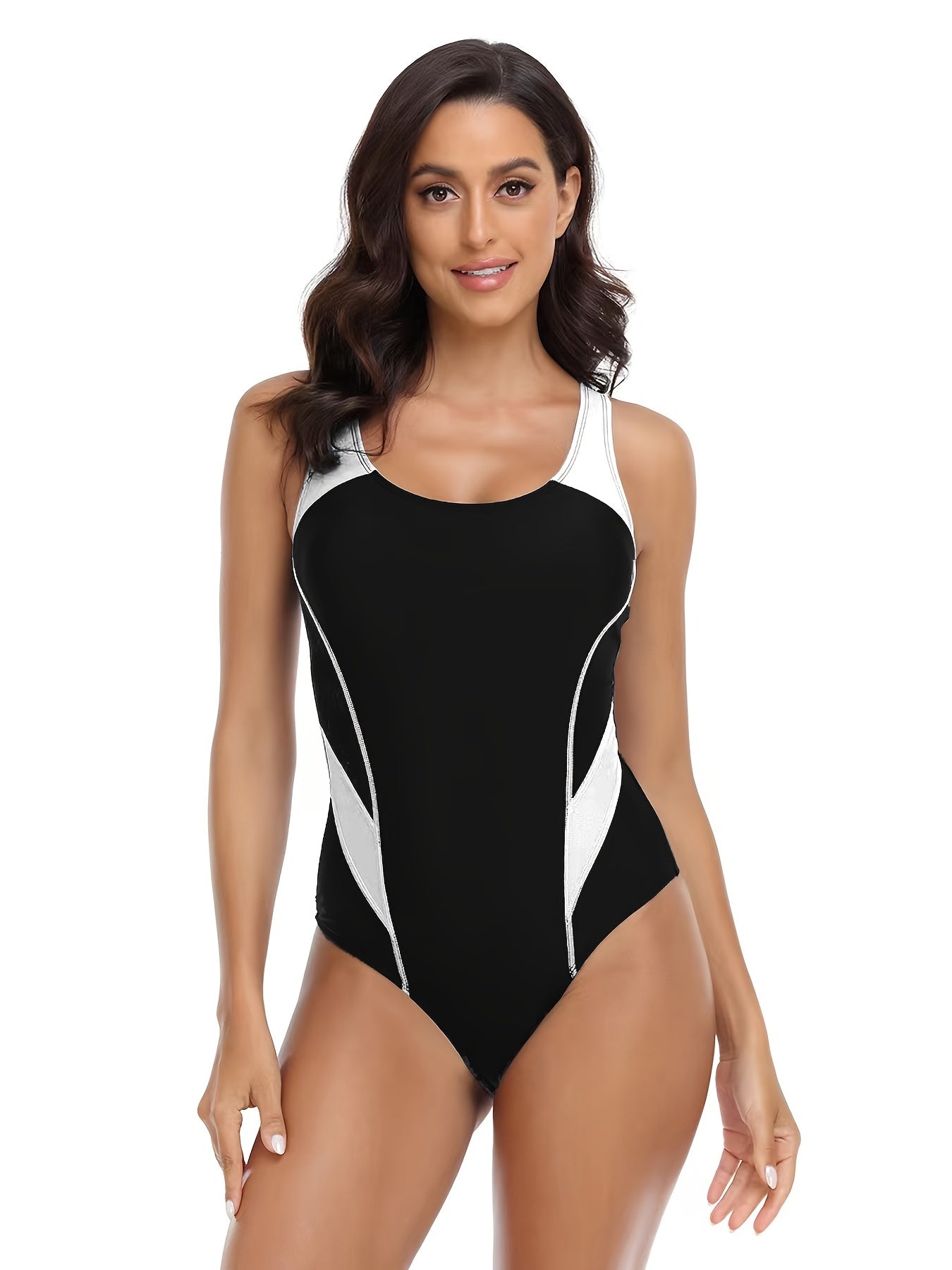 Tummy Control One Piece Swimsuit Backless High Cut Bathing Suit