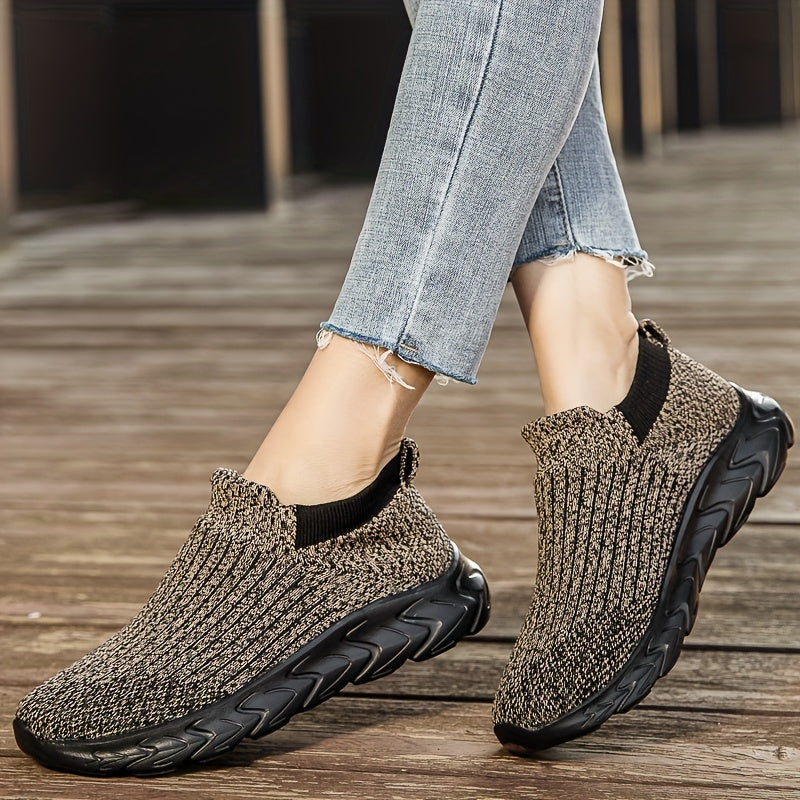 Women's Knitted Sock Shoes Low Top Slip On Sports Shoes