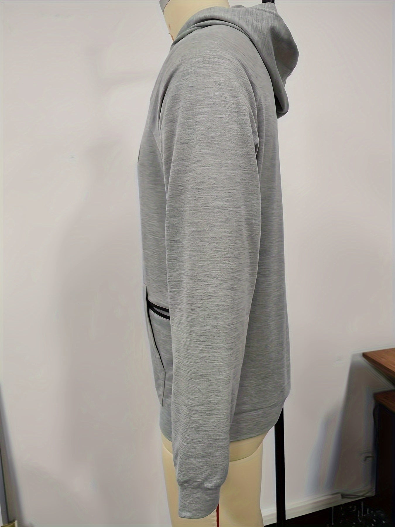 Men's Graphic Print Hoodie with Kangaroo Pocket