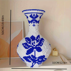 Porcelain Vase Building Blocks Toys Home Decoration DIY Desktop Toy