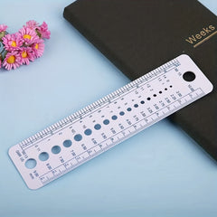 Plastic Knitting Gauge Circle Geometric Ruler Student Sewing Measure Tool