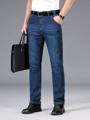Men's Stretch Straight Leg Jeans Business Gift