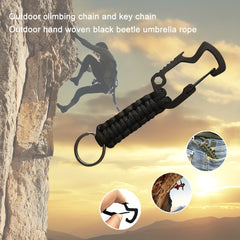Outdoor Climbing 7-Core Cord Rope Keychain Carabiner DIY Buckle