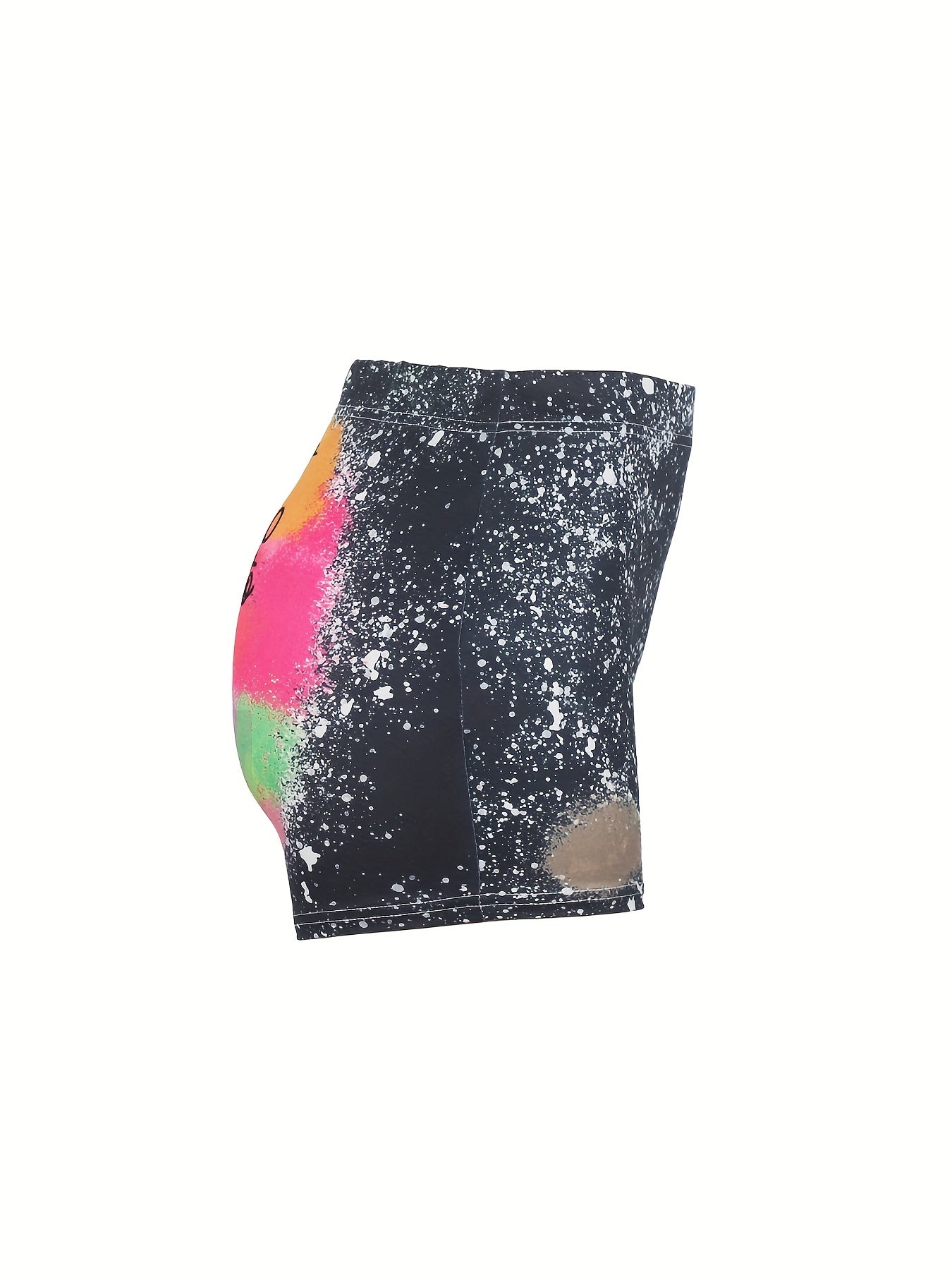 Letter Print Skinny Shorts Casual Shorts For Spring & Summer Women's Clothing