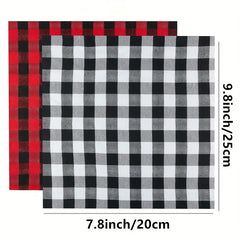 8pcs Plaid Cotton Fabric Squares Bundles 19 24 89 Cm Quilting Fabric