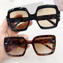 2 Pairs Couple's Large Frame Rimless Sunglasses