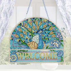 Peacock Pattern Diamond Painting Pendant for Beginner Kit