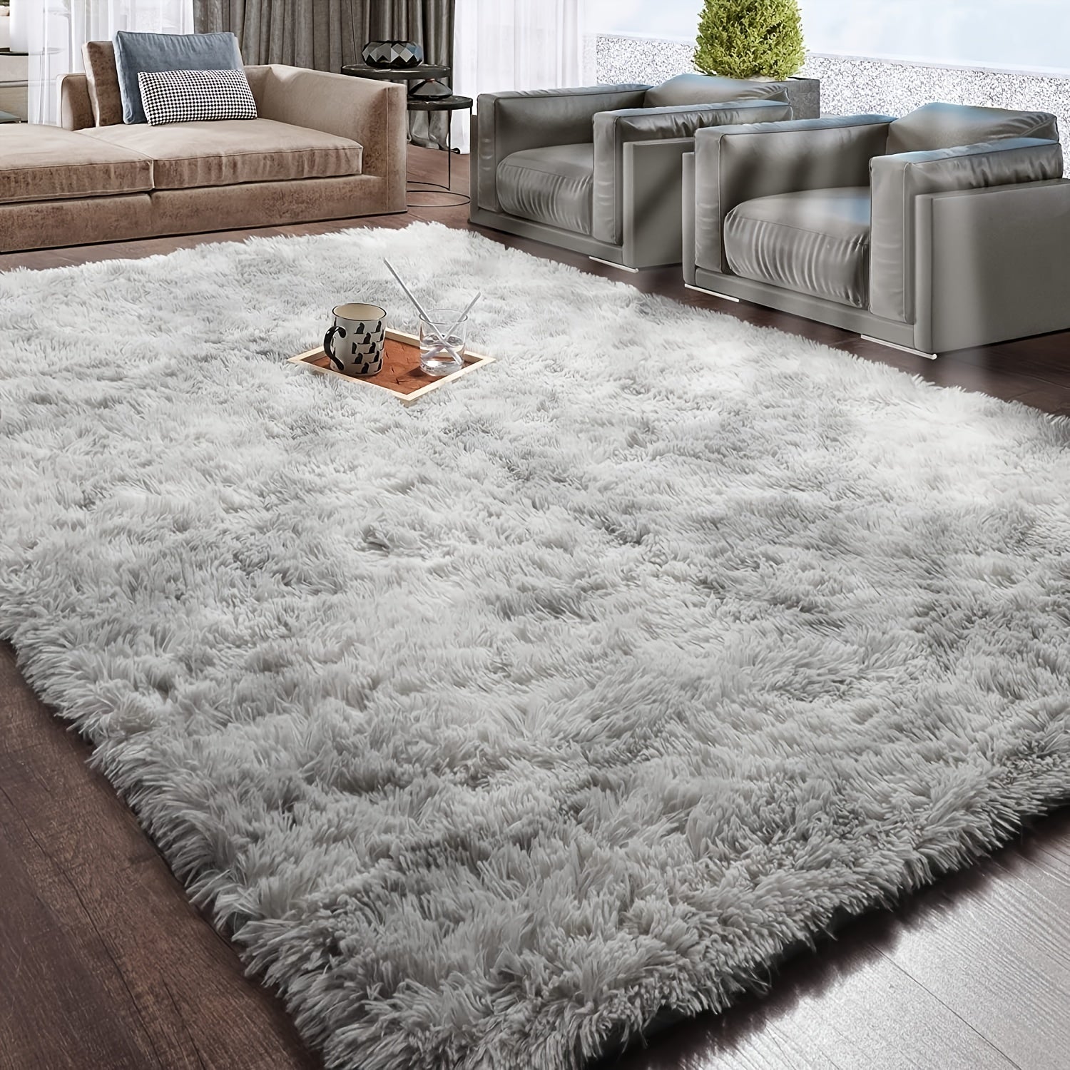 Tie Dye Plush Fabric Bedside Blanket Soft and Cozy Rug 78x110in