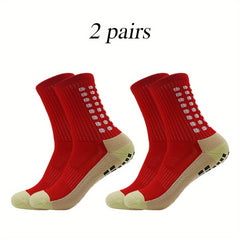 Men's Mid Crew Sport Socks 2 Pairs Nylon Blend
