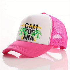 Summer Multicolor Hat Tree Letter Print Mens Peaked Cap