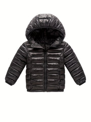 Boys Winter Warm Hooded Coat Light Jacket Outerwear
